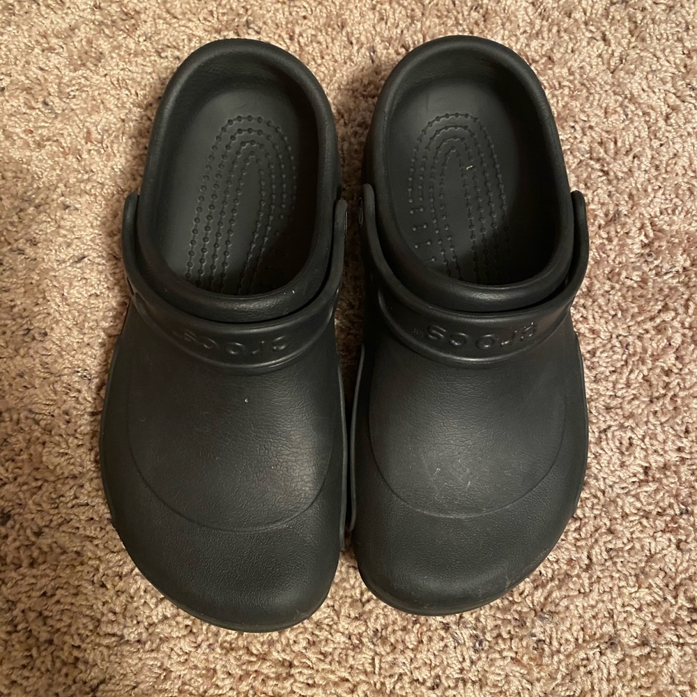 Black Skid Resistant Crocs